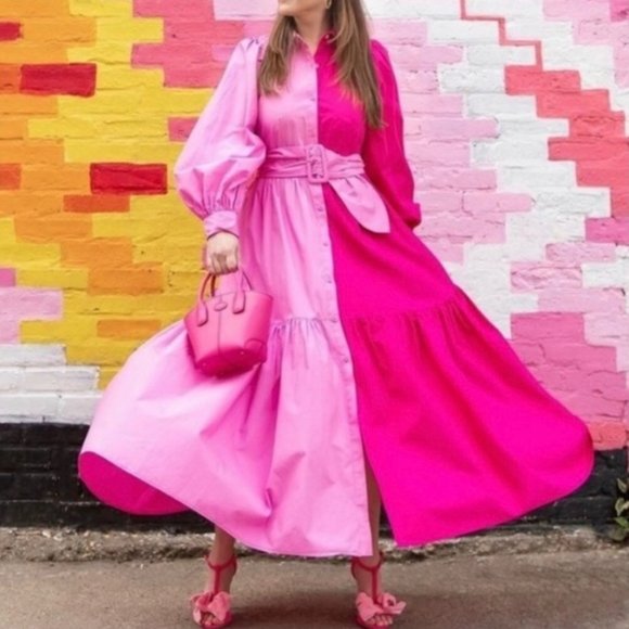 NEW Christopher John Rogers Target 2 Tone Pink Dress - Picture 1 of 13